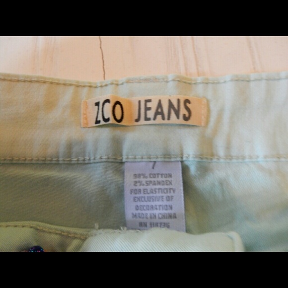 NWOT- ZCO Jeans Light aqua stretch shorts 7 - Picture 5 of 5